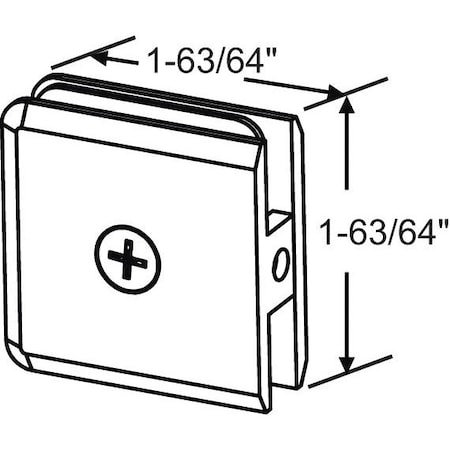 Strybuc Solid Brass Shower Glass Clamp 22-256BNK